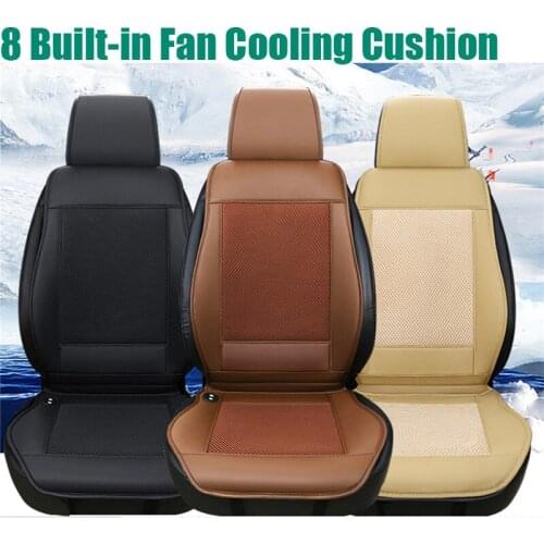 Car Seat Cover 8 Built-in Fan Car Ventilation Cool Cushion 3D Cooling Fan Cushion Fan 12V 3 Speed Blowing Cool Summer Air Cooler