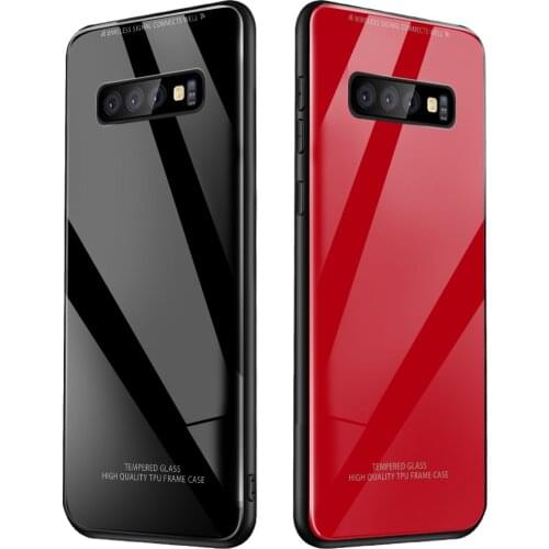 Luxury Case For Samsung Galaxy S10 S9 S8 Plus S10e S21 Plus Ultra Case Hard Glass Phone Cover For SamsungA10 A50 A30 A40 A60 A70