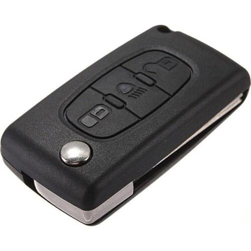 3 Button Flip Remote Key Fob Case Shell For Citroen C2 C3 C4 C5 C6