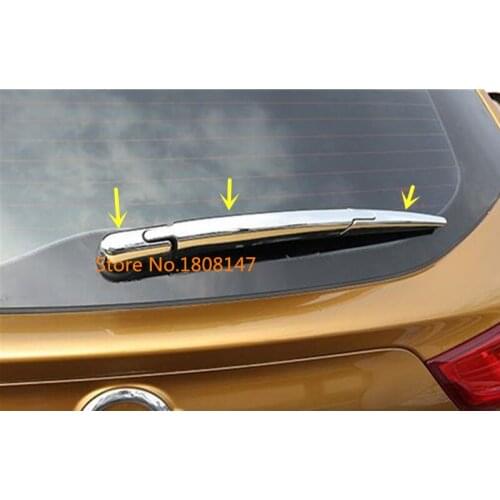 For Nissan Qashqai j11 2016 2017 2018 car styling body ABS chrome rear back glass wiper nozzle cover frame trim tail window 3pcs