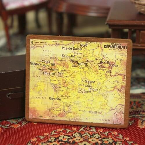 G05-X318 children baby gift Toy 1:12 Dollhouse mini Furniture Miniature rement map