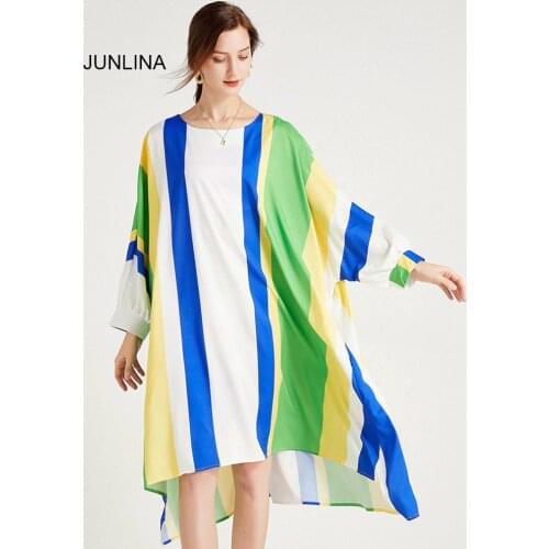 Летние платья в полоску JUNLINNA China At AliExpress