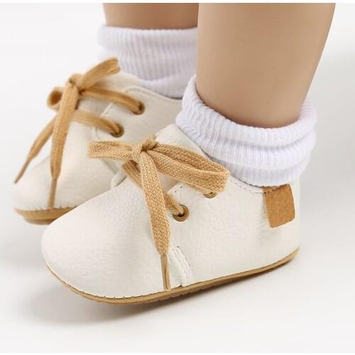 New Baby Shoes Retro Leather Boy Girl Shoes Multicolor Toddler Rubber Sole Anti-slip First Walkers Infant Newborn Shoes
