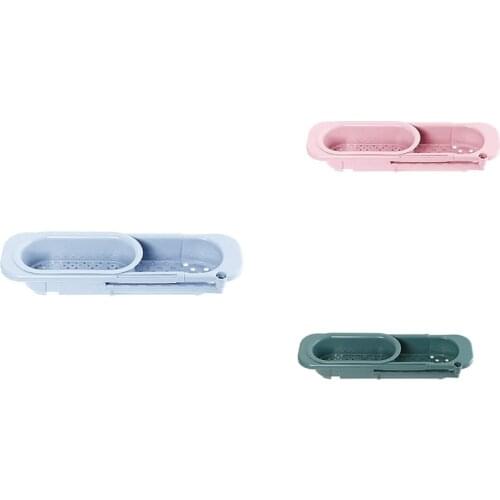 Kitchen Telescopic Sink Rack Shelf Expandable Kitchen Sink Organizers Sink Caddy Storage Basket Organizer