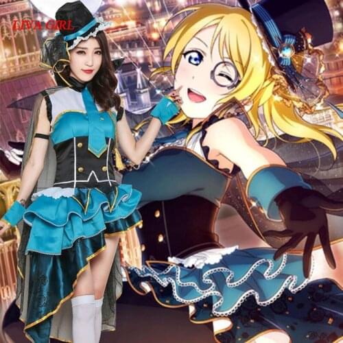 Lovelive! Love Live Eli Ayase Ellie Occupation Awakening Thief Uniform Cosplay Costume Full Set Dress Halloween Costumes