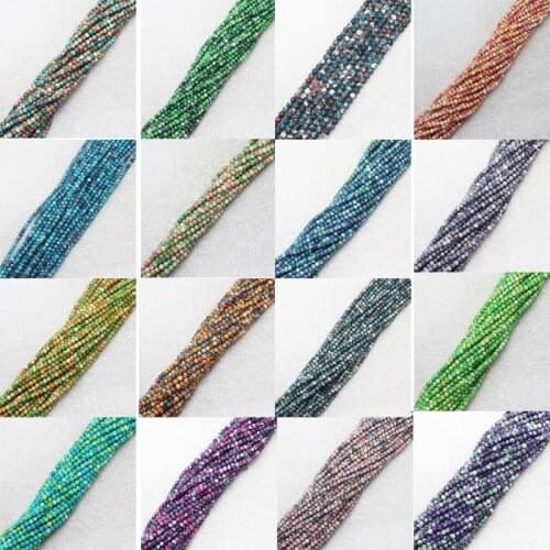 Mini. Order is $7! 3mm Multicolor Snow Jades stones Round DIY Jewelry Making Loose beads 15"