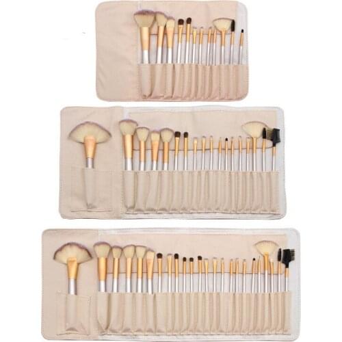 Makeup Brush Set 12/18 24 pcs Soft Synthetic Professional Cosmetic Make up Foundation Blush Fan Eye Beauty Brushes with Bag