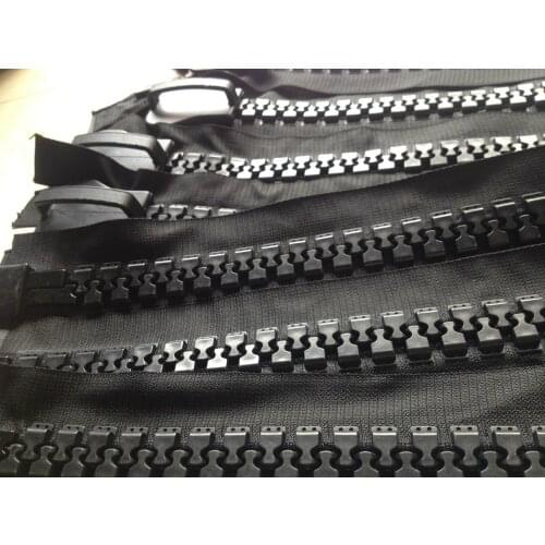 NO.30 70cm 2pcs Extra large black opening plastic resin zipper bags outdoor tent Engineering zipper clothing accessories