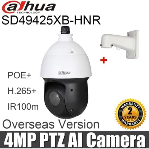 New Model Dahua PTZ Camera SD49425XB-HNR 4MP 25x Starlight IR100m English Version AI Network Camera