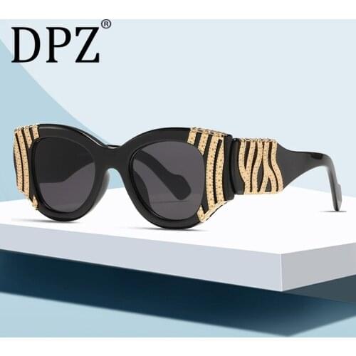 New mens brand personality fashion cat eye sunglasses luxury diamond retro woman sunglasses UV400 Oculos De Sol