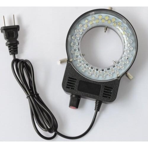 New 63mm Inner Diamter 52pcs Light Bulbs Adjustable LED White Light Ring Lamp for Stereo Microscope Light Source AC100V-250V