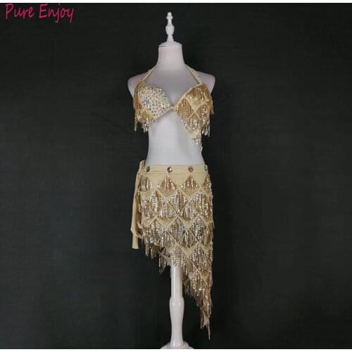 New Belly Dance Summer Sexy Short Skirt Costumes diamond Oriental Dance Practice Set Top+Skirt 2pcs custom made size