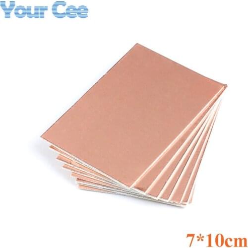 10 pc 7*10CM Single Side Circuit Board Copper Clad Plate Laminate Universal PCB Circuit Board Glass Fiber Reinforced Copper
