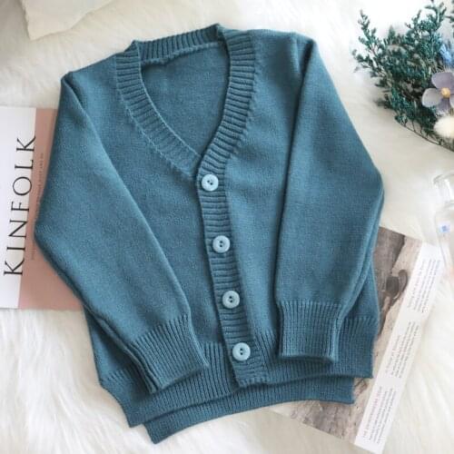 Autumn Baby Boys Girls Sweaters Kids Sweaters Winter Boys Knit V Neck Sweater Girls Jacket Cardigan Toddler Spring Clothes Coats