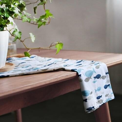 Pastoral Fish cloth cotton mats pads table decoration accessories doilies dinning table placemats table mats /cup mats 60*45cm