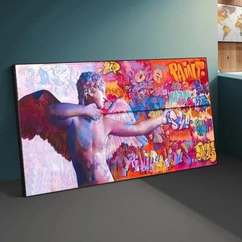 Goddess of Love Cupid David Vaporwave Sculpture Posters Prints Graffiti Art Canvas Paintings Ancient Greece Pictures Home Decor