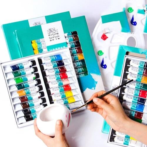 Winsor&Newton 12/18/24 Colors Professional Acrylic Paints High Quality Acrylic Painting Pigment for Artist Painting