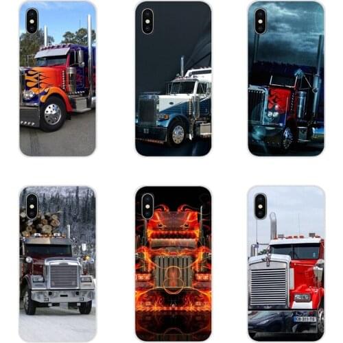 For Huawei G7 G8 P8 P9 P10 P20 P30 Lite Mini Pro P Smart Plus 2017 2018 2019 TPU Transparent Cover Bag Greatest Peterbilt Trucks
