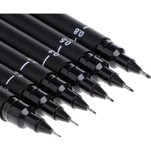 6pcs Drawing Pen Ultra Fine Line 005 01 02 03 05 08 Needle Point Painting Pens