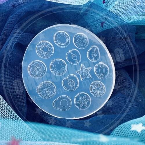 Crystal Epoxy Resin Mold Fruit Vegetable Slices Quicksand Casting Silicone Mould