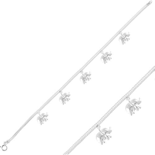 Silver 925 Sterling Dangle Elephant Sterling Bracelet