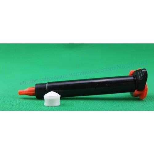 50SETS/LOT, 3CC Black Air Dispense Syringe Barrel 4-piece(barrel+piston+tip cap+end cap),Glue Dispenser Barrel, Liquid Dispenser