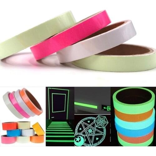 Luminous Tape Fluorescent Night Self-adhesive Glow In Dark Safety Film Sticker Safety Security Stage Decor Home Decoration