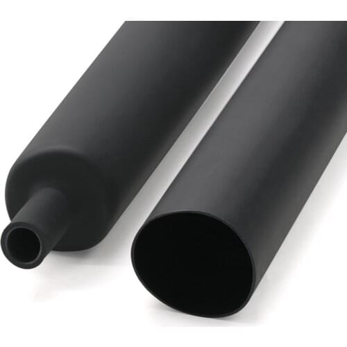 1 Meter 65mm Heatshrink Tube Heat Shrink Tubing Wire Sleeves Wrap Waterproof 3:1 Ratio Glue Lined Black