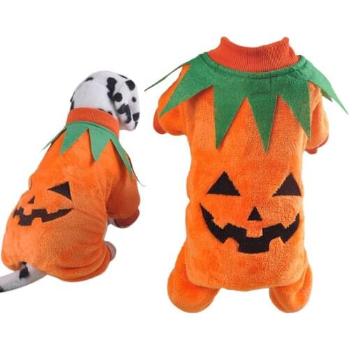 Funny Halloween Pet Clothes Pumpkin Design Dogs Cat Cute Costume Cosplay Party Clothing Accessories Supplies For Pet