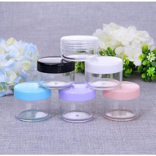 1000pcs 10G Plastic Refillable round cream empty jar containers, nail art boxes case storage fashion
