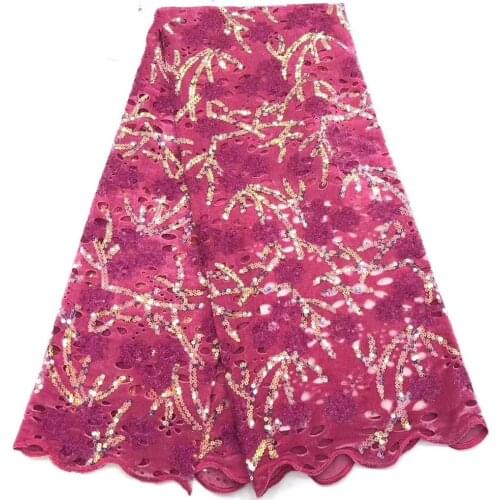 African Handcut Velvet Double Sequinse French Tulle Lace Fabrics Embroidery Tassel Materials 5yards For Party Wedding Lady Dress