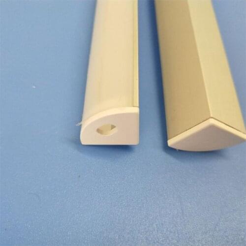 45degree angle profiles aluminum profile for led strip light, triangle shape with clear / milky diffuse cover