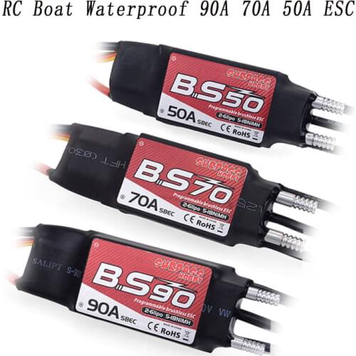 50A 70A 90A RC Boat Brushless Electric Speed Controller 2-6S Lipo BEC 5.5V/5A ESC Programming Card for 2948 3660 3670 Boat motor