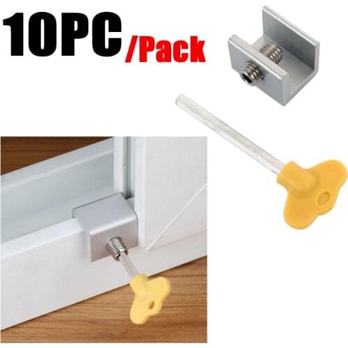 Locking Steel Doors and Windows Track Restrictor Aluminum Door Safe Sliding Window Catch Children Security Sash Lock