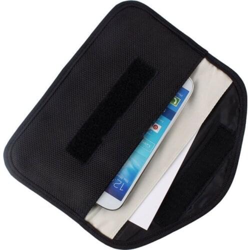 6 Inch GSM 3G 4G LTE GPS RF RFID Signal Blocking Bag Anti-Radiation Signal Shielding Pouch Wallet Case for Cell Phone