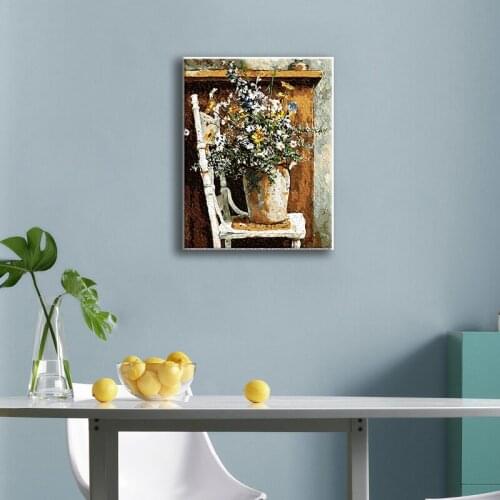 DIY Painting By Numbers Daisy Paintings on Canvas Paintings for Adults Flowers Pictures Acrylic Paint Unique Gift