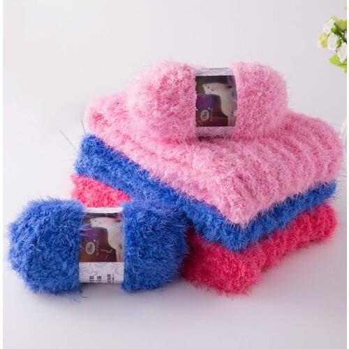 20 Colors 4Pcs/Pack 4 Strands Long Plush Mink Fur Yarn 100g/pcs Threads for Knitting Crochet Yarn For Scarf Hat Sweater Vest
