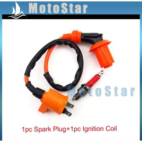 Motorcycle Racing Performance Ignition Coil Spark Plug For 50cc 110cc 125cc 140cc 150cc 160 cc Engine XR50 CRF50 Pit Dirt Bike