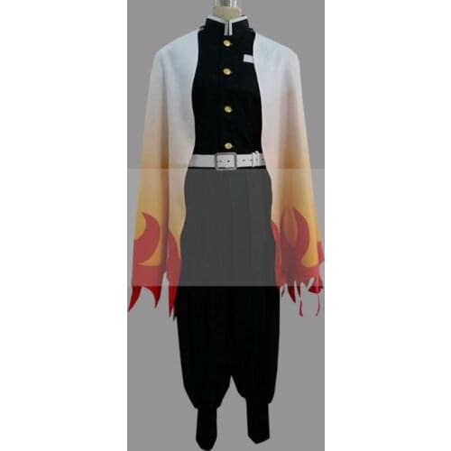 Customize Kimetsu no Yaiba Kyojuro Rengoku Cosplay Costume Outfit