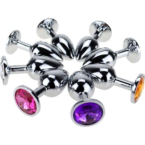Small Super Steel Fetish Anal Plug Personal Sex Massager Toys for Women Man Adult Products Butt Plug With Jewelry Erotic Toy