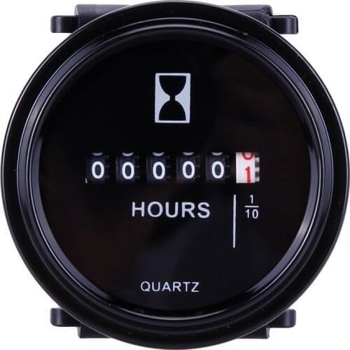 Mechanical Hour Meter 12v 24v 36v Mini Hour Meter Marine Boat Engine 2" Round Waterproof Gauge Car Trucks Counter Timer New