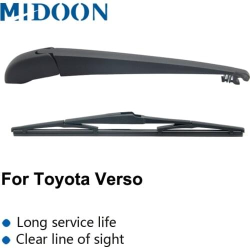 MIDOON Wiper 12" Rear Wiper Blade & Arm Set Kit For Toyota Verso 2009 Onwards Windshield Windscreen Rear Window