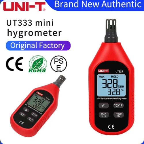 UNI-T UT333 Mini Temperature Humidity Meter Indoor Outdoor Hygrometer Overload Indication Unit Conversion LCD Backlight hygromet