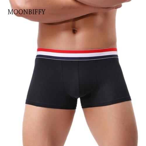 Male Underpants Fashion Sexy Mens Boxer Solid Cotton Breathable Mens Elastic Underwear Men Boxers Shorts Male Underpants