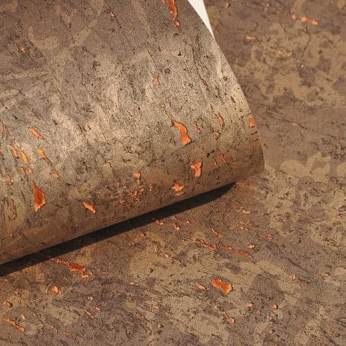 MYWIND 0.91*5.5M/Roll Coppery Luxury 100% Material Design Home Decor Wall Paper Cork Wallpaper
