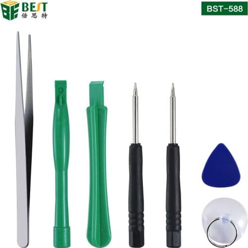 7 in 1 Cell Phones Repair Tool Kit Mini Screwdriver Set Tweezers Picks Suction Cup Disassemble Tools for iPhone X 8 8P 7 Samsung