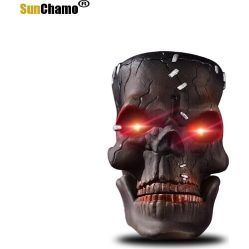Popular Halloween Props Skull Electric Luminous Sound Mouth Will Move Haunted House Bar Decoration Cosplay Xmas Decor