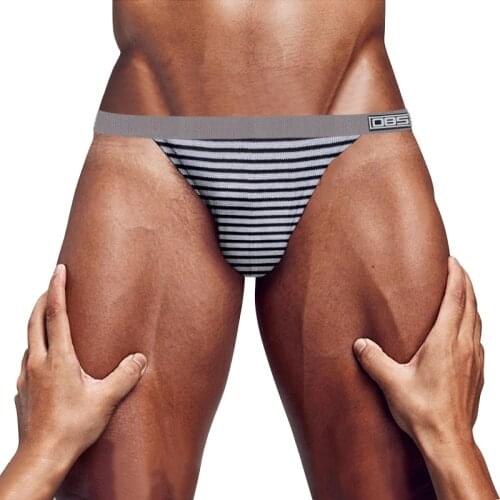 Sissy Sexy Gay Jockstrap Thong Men Bikini Underwear Cotton G-string Mens Lingerie Sport Style 3 Colors Penis Comfortable BS3119