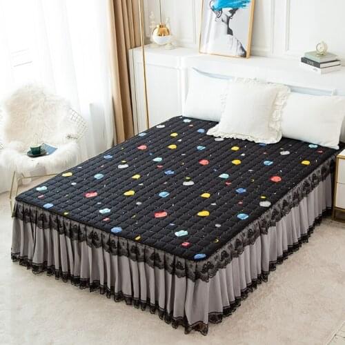 Polyester Quilting Starry Sky Bed Skirt Size 90x200cm ,120x200cm,150x200cm,180x200cm