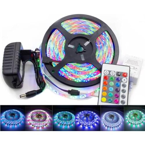 Christmas Party Decoration luces LED Strip light 12V RGB Waterproof lights 2835SMD 24-Key lamp bar 5M 10M 15M luces de navidad